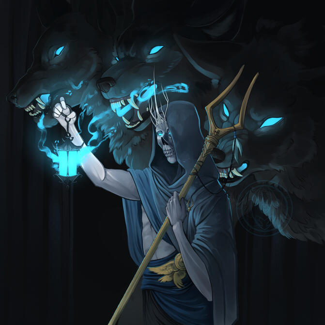 Hades: December Class project that pertained to drawing a Greek god for a specific month.